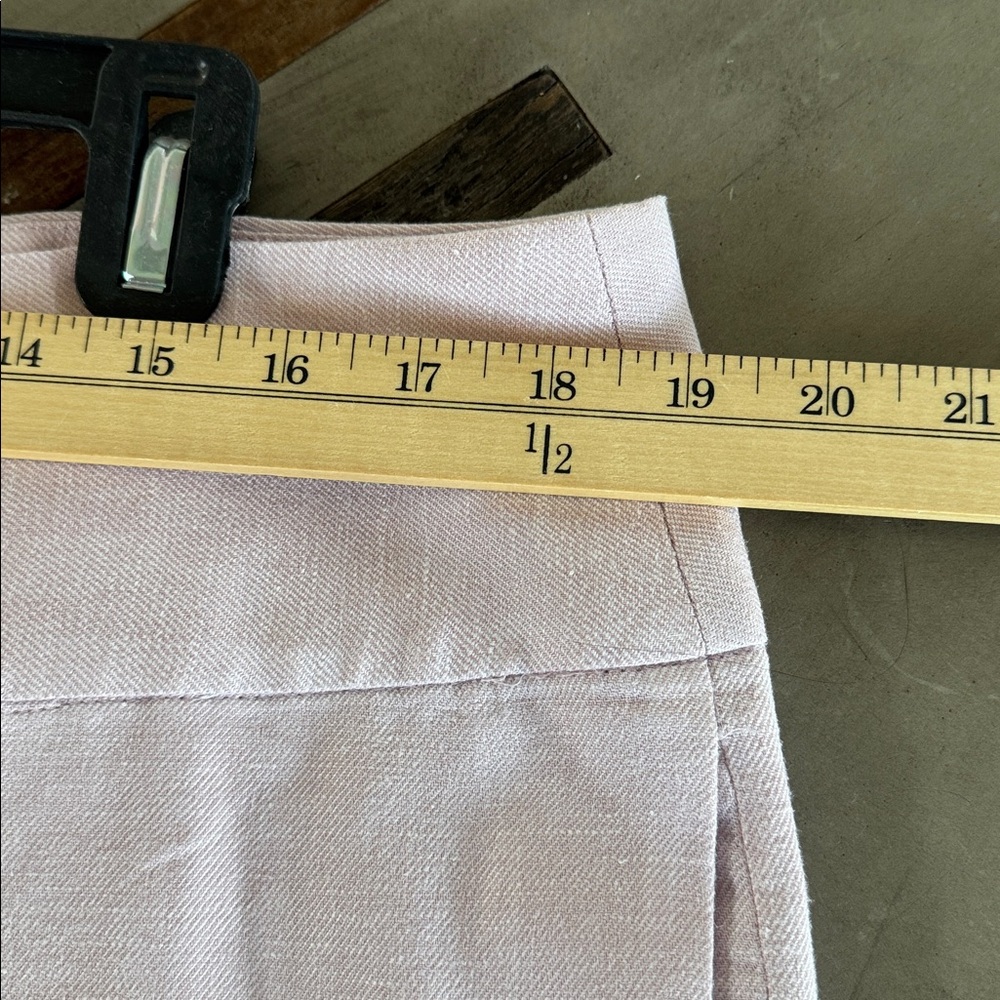 J. Crew Pale Pink Button-Front Linen Shorts, Sz 16 - Picture 4 of 6